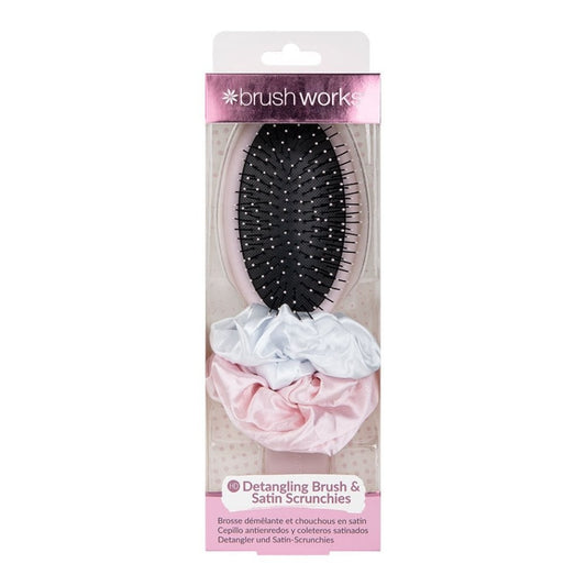 Brushworks Detangling Brush & Scrunchie Set