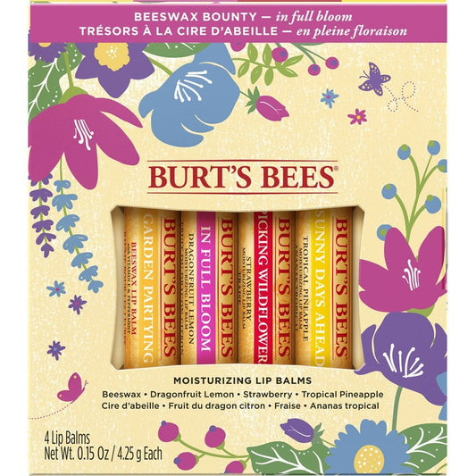 Burt's Bees In Full Bloom Lip Balm Pack 4 x 4.25g