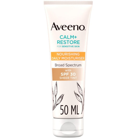 Aveeno Calm Restore+ Sheer Tint Nourishing Daily Moisturiser SPF30 50ml