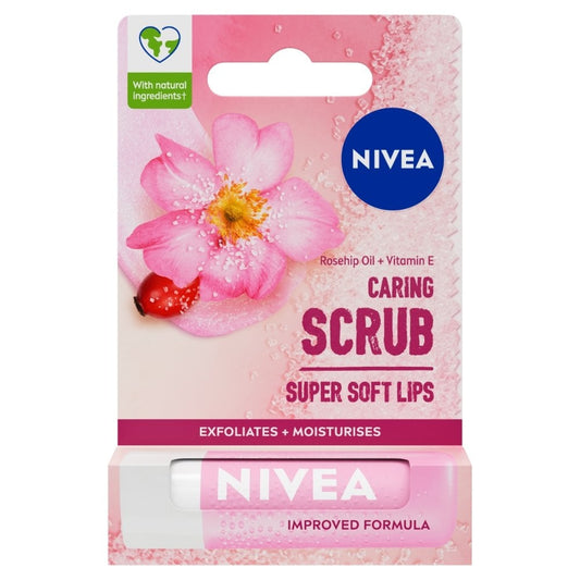 Nivea Caring Lip Scrub with Rosehip Oil & Vitamin E 5.5ml