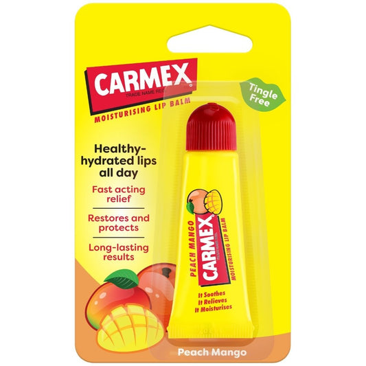 Carmex Moisturising Lip Balm Tube Peach & Mango 10g