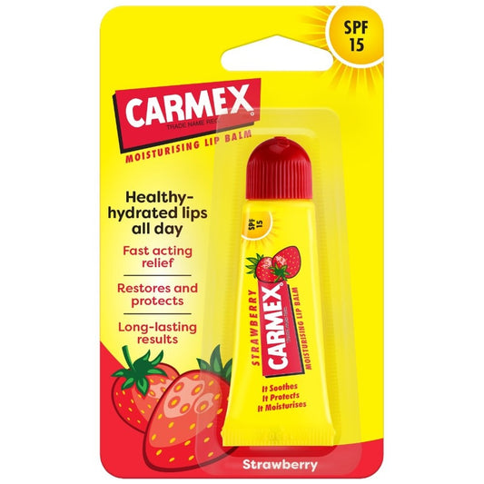 Carmex Lip Balm Tube Strawberry SPF15 10g