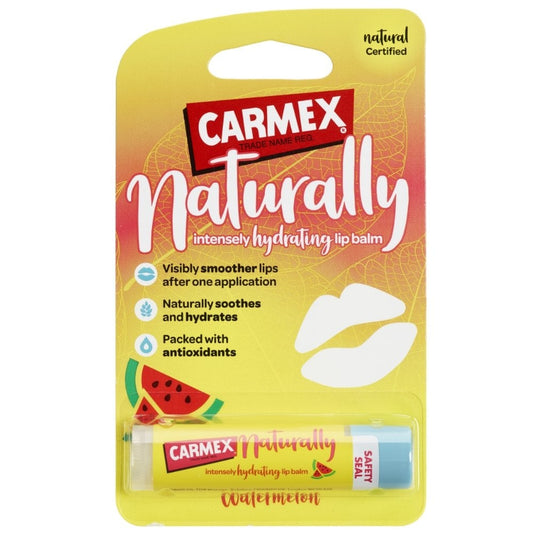 Carmex Naturally Intensely Hydrating Lip Balm Stick Watermelon 4.25g