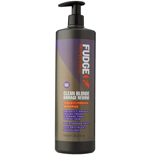 Fudge Professional Clean Blonde Damage Rewind Violet-Toning Shampoo 1000ml