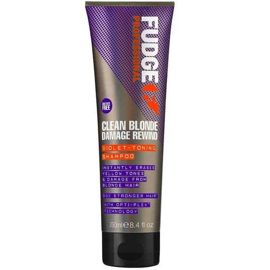 Fudge Professional Clean Blonde Damage Rewind Violet-Toning Shampoo 250ml