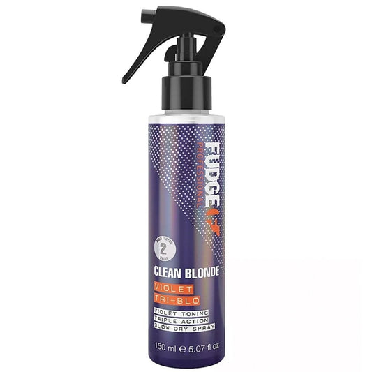 Fudge Professional Clean Blonde Violet Tri-Blo Heat Protect Spray 150ml