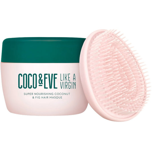 Coco & Eve Like A Virgin Super Nourishing Coconut & Fig Hair Mask 212ml & Tangle Tamer Brush Duo