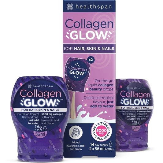 Healthspan Collagen Glow 5000mg for Hair, Skin, and Nails 14 Day Supply