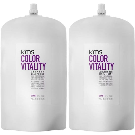 KMS Colour Vitality Shampoo & Conditioner Refill Pouch Twin 2 x 750ml