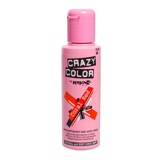 Crazy Colour Coral Red Hair Dye 100ml