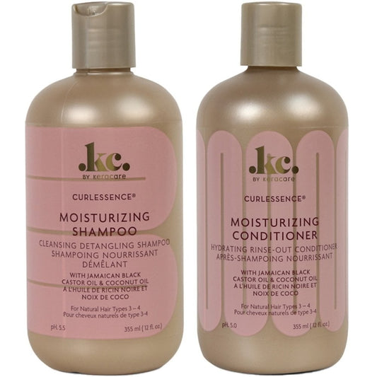 KeraCare Curlessence Moisturising Shampoo & Moisturising Rinse-Out Conditioner Twin 2 x 355ml