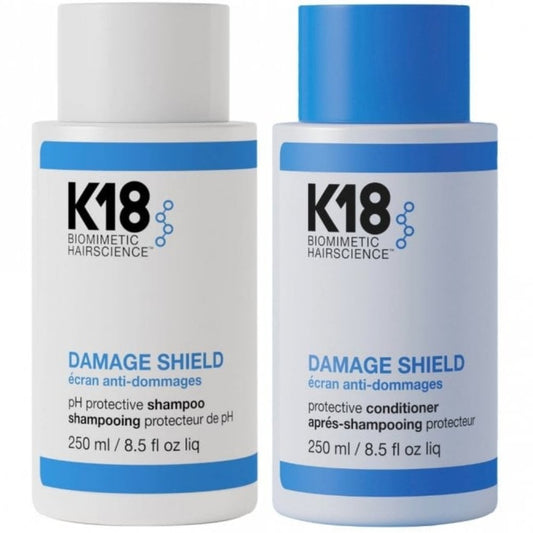 K18 Biomimetic Hairscience Damage Shield pH Protective Shampoo & Conditioner Twin 2 x 250ml