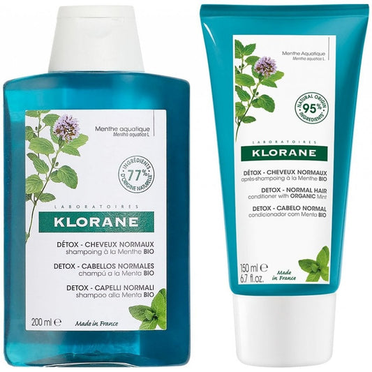 Klorane Detox Shampoo 200ml & Conditioner 150ml Twin