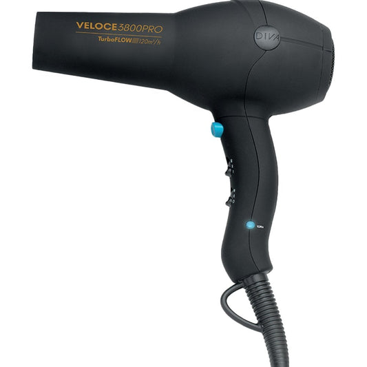 Diva Pro Veloce 3800 Pro Hair Dryer Black