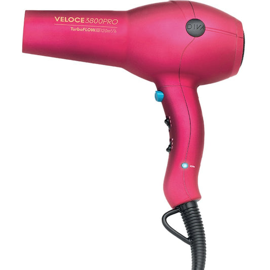 Diva Pro Veloce 3800 Pro Hair Dryer Pink