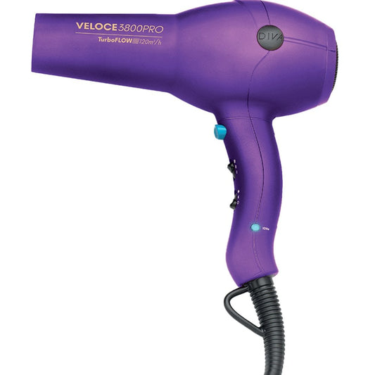 Diva Pro Veloce 3800 Pro Hair Dryer Purple