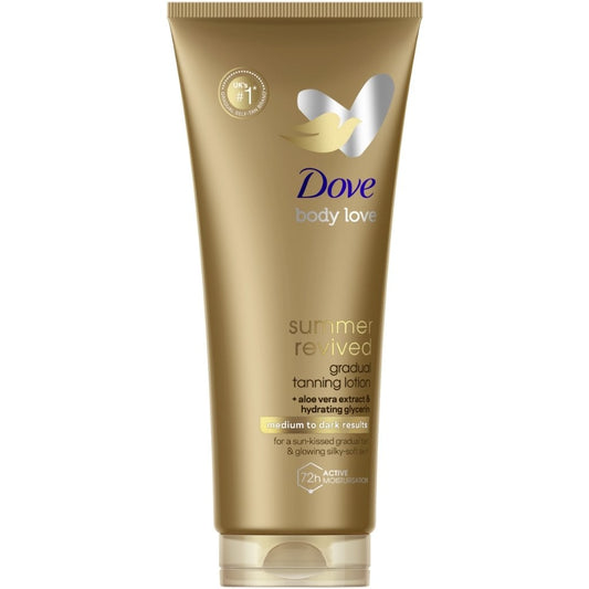 Dove Summer Revived Self Tanning Body Lotion Medium To Dark 200ml