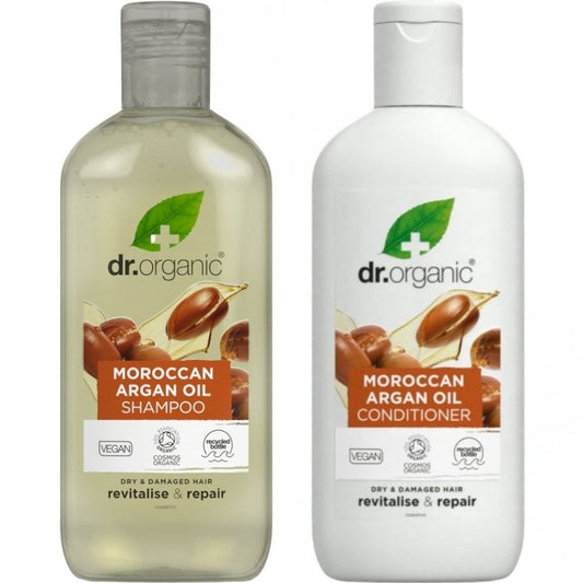 Dr. Organic Moroccan Argan Oil Shampoo & Conditioner Hair Twin 2 x 265ml