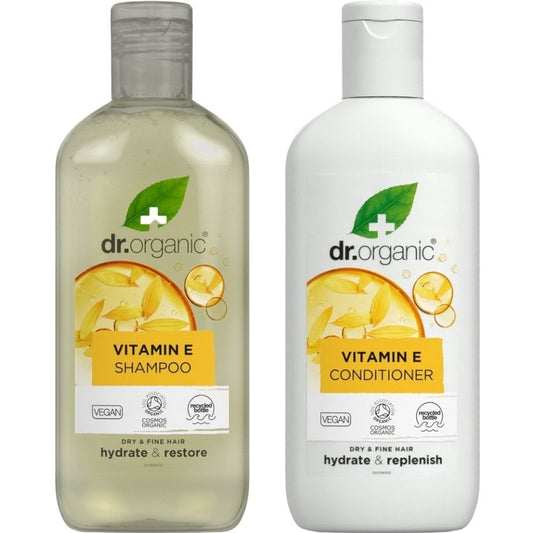 Dr. Organic Vitamin E Shampoo & Conditioner Twin 2 x 265ml