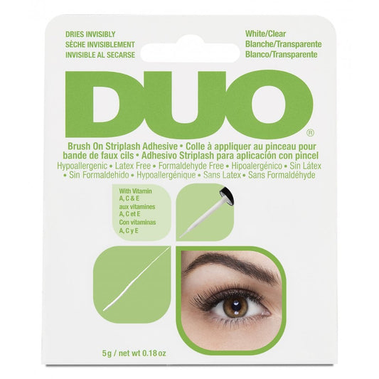 Duo Eyelash Glue Brush On Striplash Adhesive White/Clear 5g