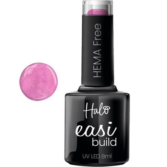 Halo EasiBuild Brush On Builder Gel Pink Glitter 8ml