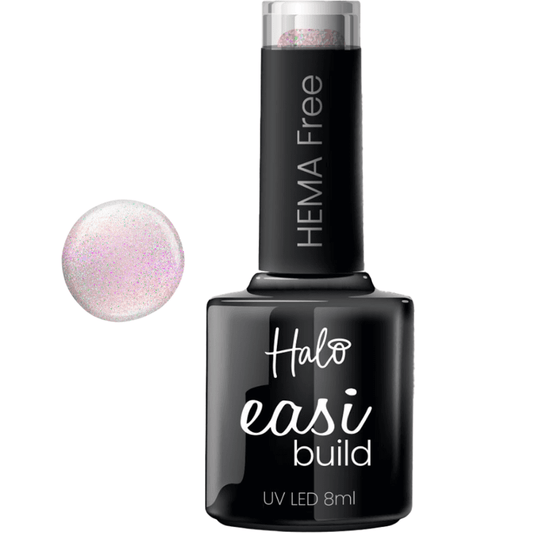 Halo EasiBuild Brush On Builder Gel White Glitter 8ml