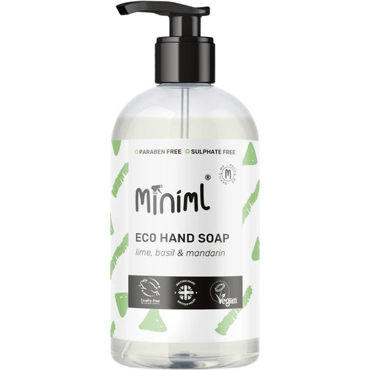 Miniml Eco Friendly Hand Soap Lime, Basil & Mandarin 500ml Plastic Pump