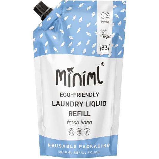 Miniml Non-Bio Laundry Liquid Fresh Linen Pouch 1000ml