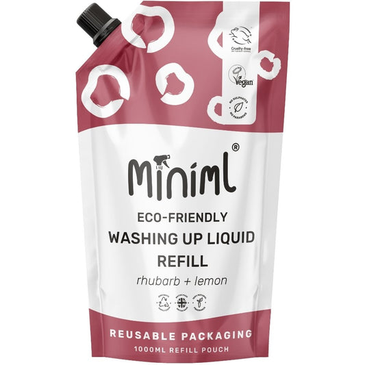 Miniml Washing Up Liquid Wild Rhubarb & Lemon Refill Pouch 1000ml