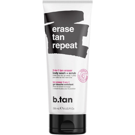 b.tan Erase Tan Repeat 2-in-1 Tan Eraser Body Wash & Scrub 236ml