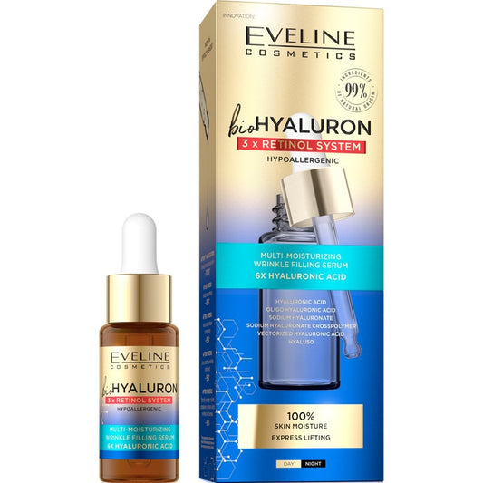 Eveline Cosmetics BioHyaluron 3x Retinol Intensive Moisturising Face Serum 18ml