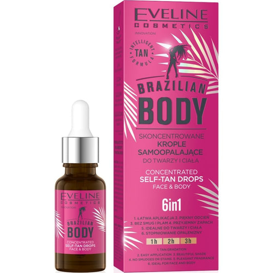 Eveline Cosmetics Brazilian Body Concentrated Self-Tanning Drops 18ml