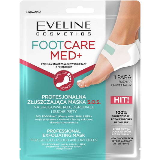 Eveline Cosmetics Footcare Med+ Professional Exfoliating Foot Mask 1 Pair