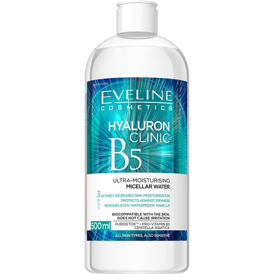 Eveline Cosmetics Hyaluron Clinic B5 Ultra Moisturising Micellar Water 500ml