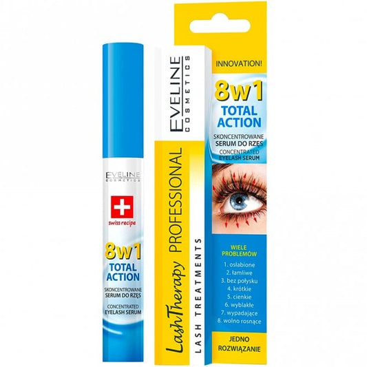 Eveline Cosmetics Lash Therapy Professional Concentrated Eyelash Serum 8 in 1 10ml