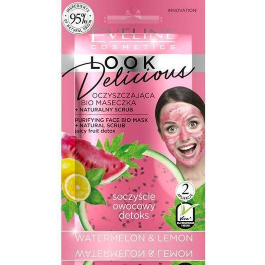 Eveline Cosmetics Look Delicious Purifying Face Bio Mask & Natural Scrub 10ml