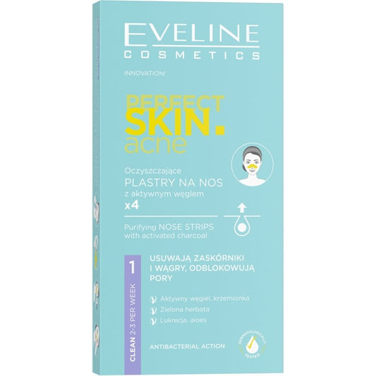 Eveline Cosmetics Perfect Skin Acne Purify Nose Strips Pack of 4