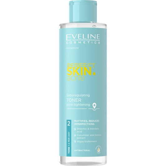 Eveline Cosmetics Perfect Skin Acne Pore Tightening Antibacterial Toner 200ml