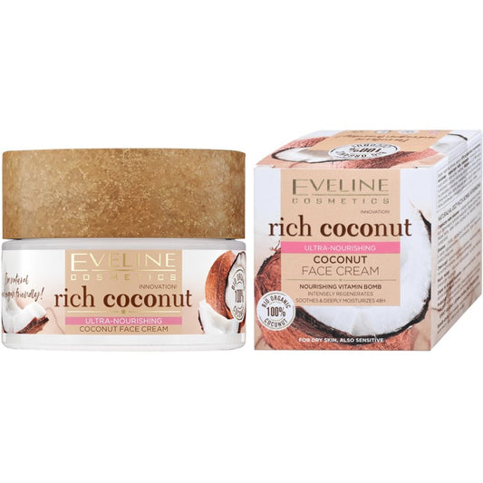 Eveline Cosmetics Rich Coconut Vitamin Bomb Face Cream 50ml