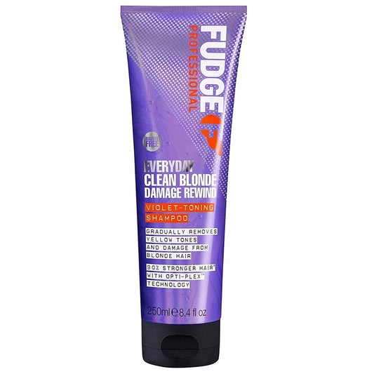 Fudge Professional Everyday Clean Blonde Damage Rewind Toning Shampoo 250ml