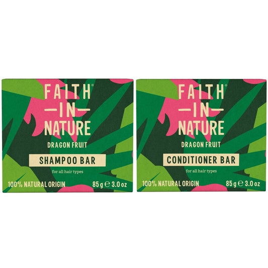 Faith In Nature Dragon Fruit Shampoo & Conditioner Bar Twin 2 x 85g