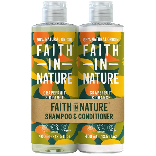 Faith In Nature Grapefruit & Orange Shampoo & Conditioner Twin 2 x 400ml