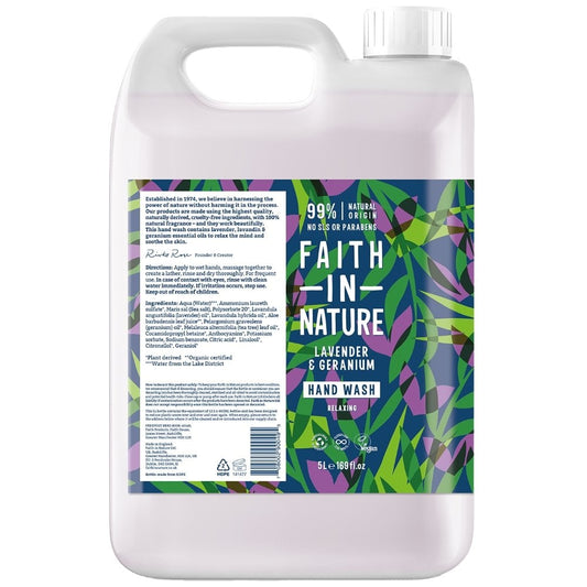 Faith In Nature Lavender & Geranium Hand Wash 5000ml