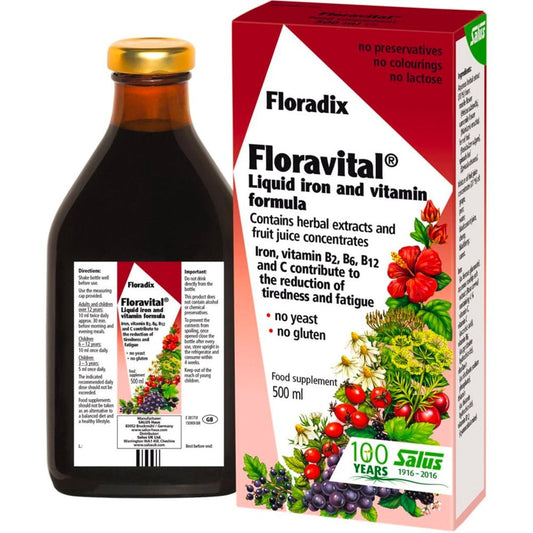 Floradix Floravital Liquid Iron and Vitamin Formula 500ml