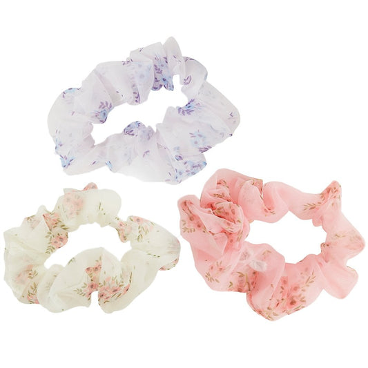 Revolution Haircare Floral Organza Scrunchie 3 Pack