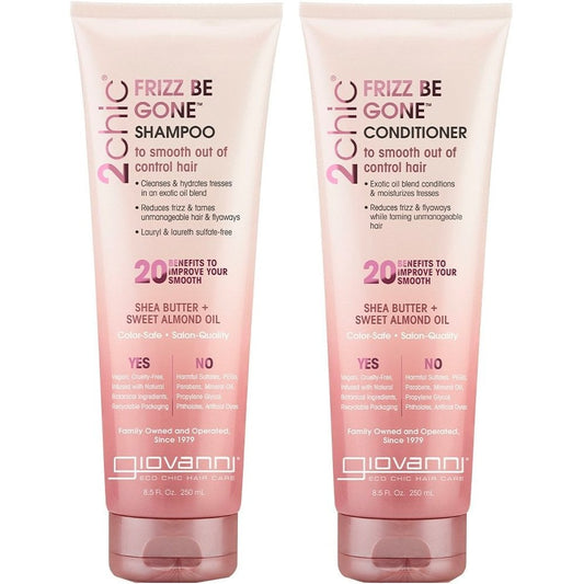 Giovanni 2chic Frizz Be Gone Shampoo & Conditioner Twin 2 x 250ml