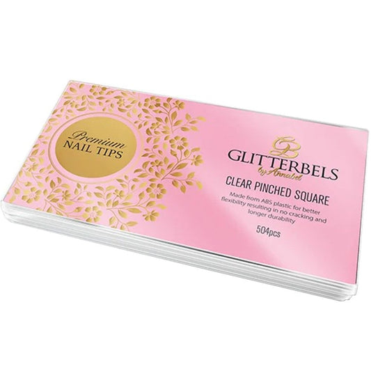 Glitterbels Clear Pinched Square Nail Tips Pack of 504