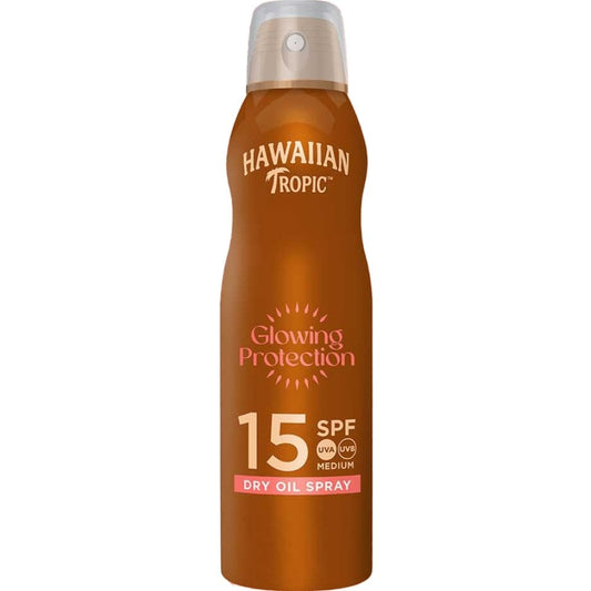 Hawaiian Tropic Glowing Protection Dry Oil Spray SPF15 177ml