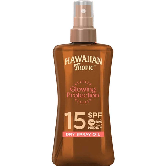 Hawaiian Tropic Glowing Protection Dry Oil Spray SPF15 200ml