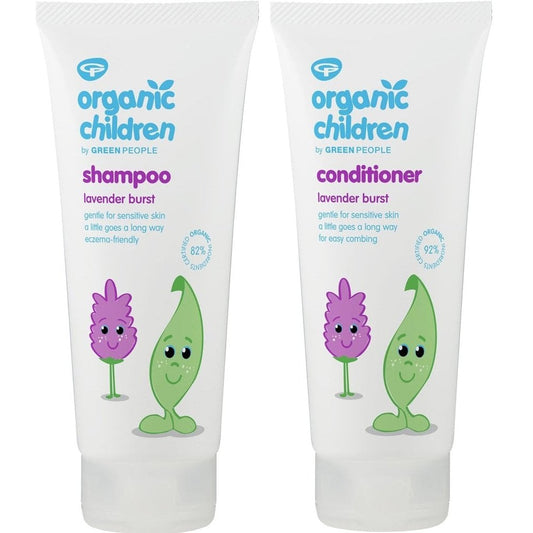 Green People Organic Children Shampoo & Conditioner Lavender Burst Twin 2 x 200ml